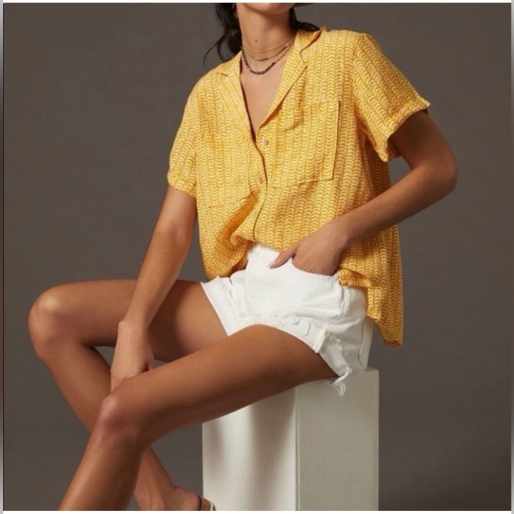 Maeve Linen Blend Surf Shirt